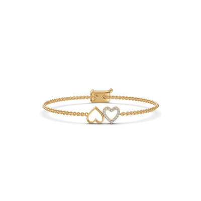 Dual Heart Diamond Bracelet