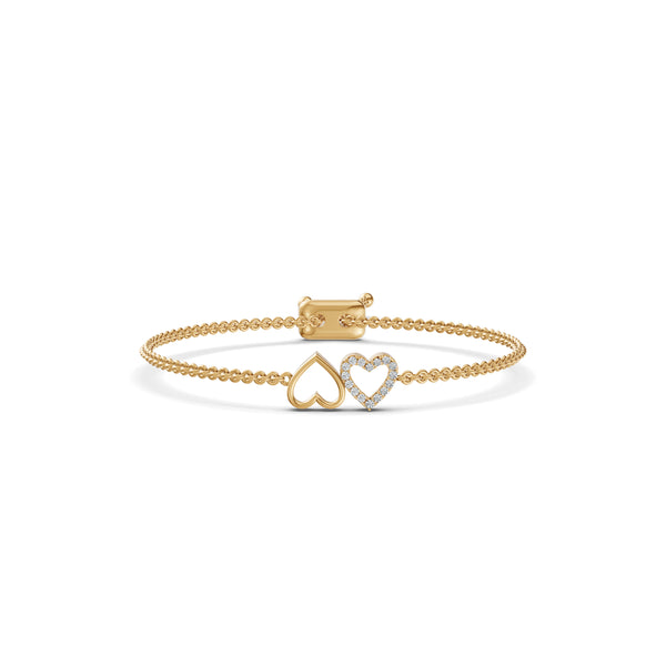 Dual Heart Diamond Bracelet