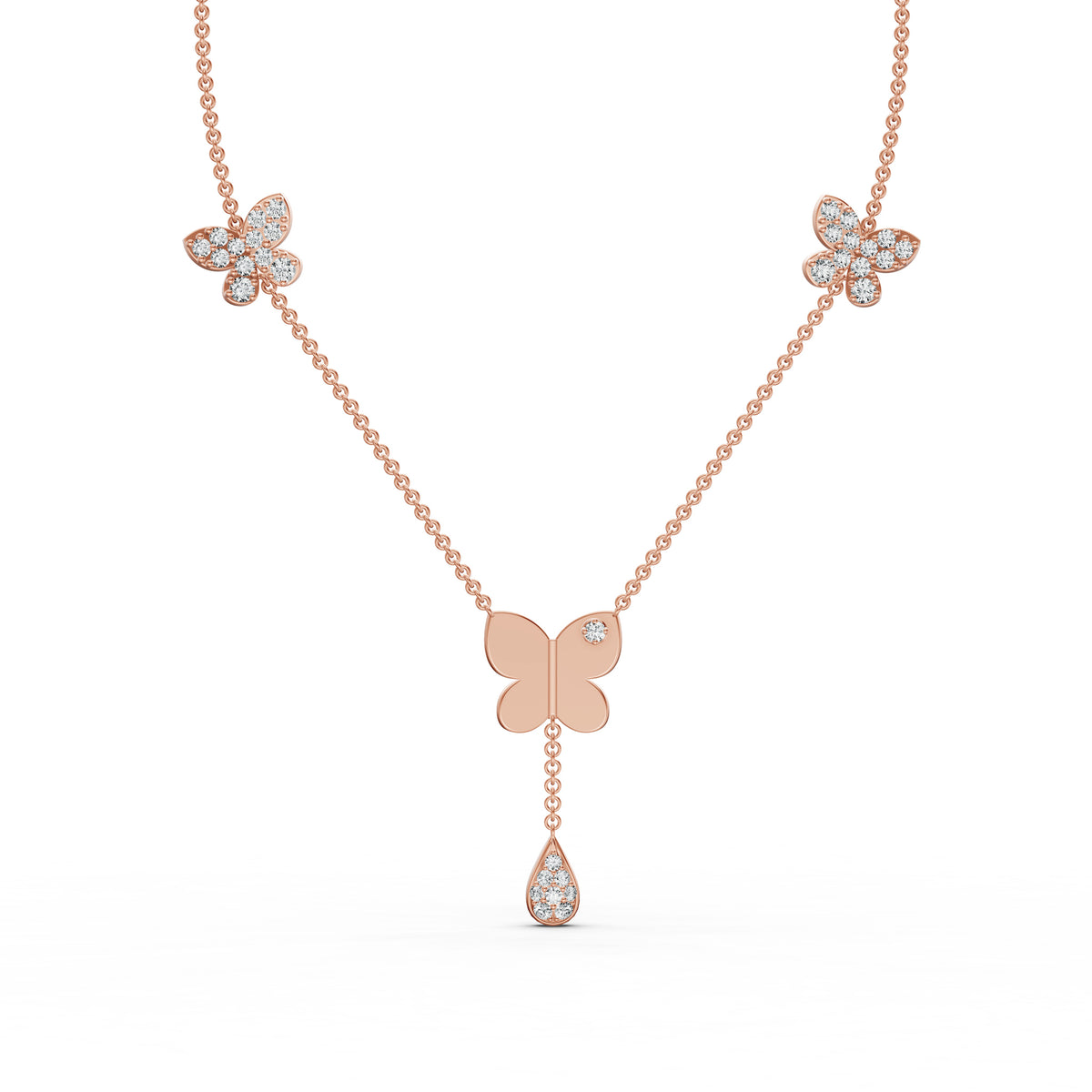 Butterfly Trio Diamond Chain