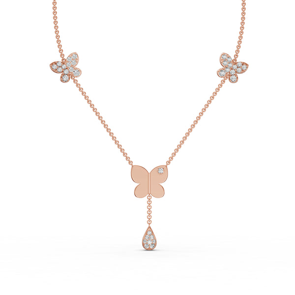 Butterfly Trio Diamond Chain