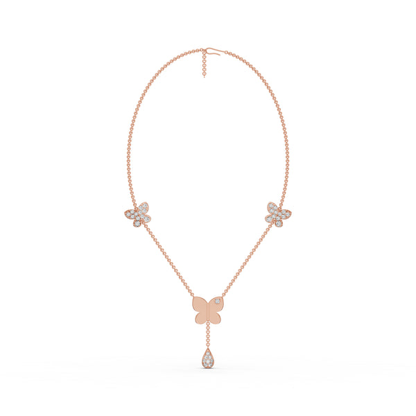 Butterfly Trio Diamond Chain