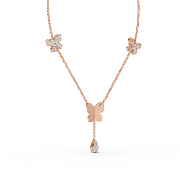 Butterfly Trio Diamond Chain