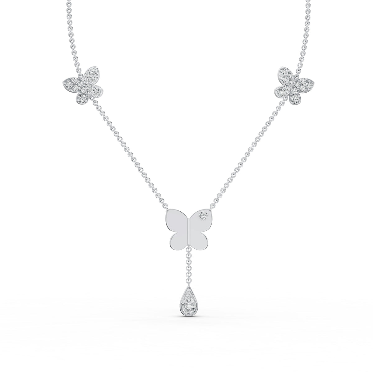 Butterfly Trio Diamond Chain