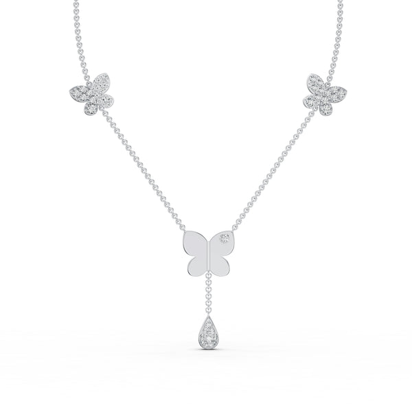 Butterfly Trio Diamond Chain