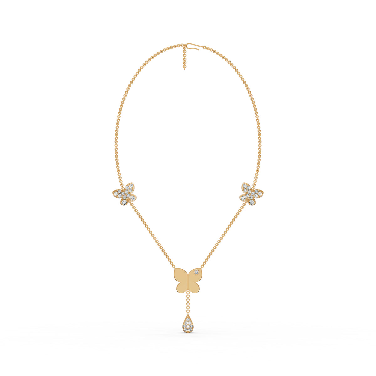 Butterfly Trio Diamond Chain