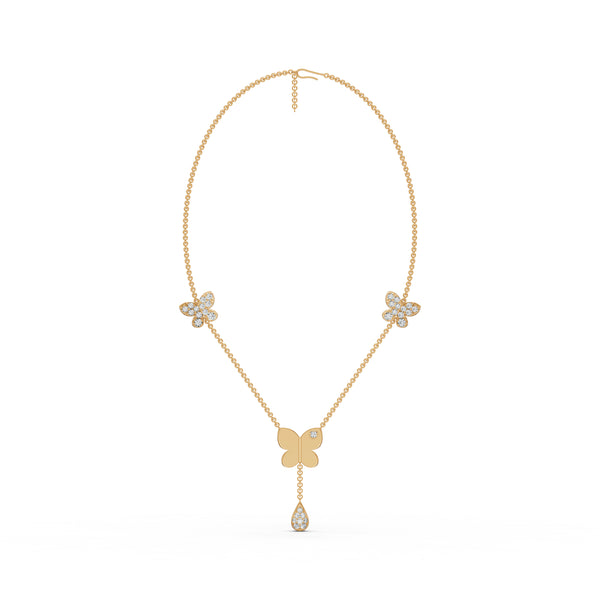 Butterfly Trio Diamond Chain