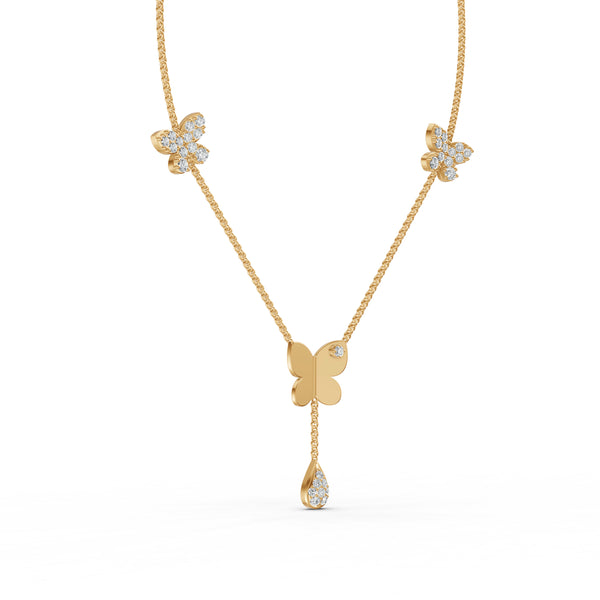 Butterfly Trio Diamond Chain
