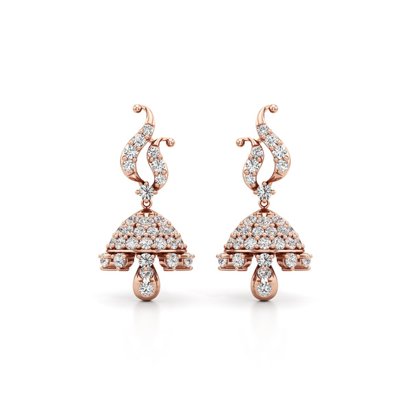 Bling Jhumka Diamond Earrings