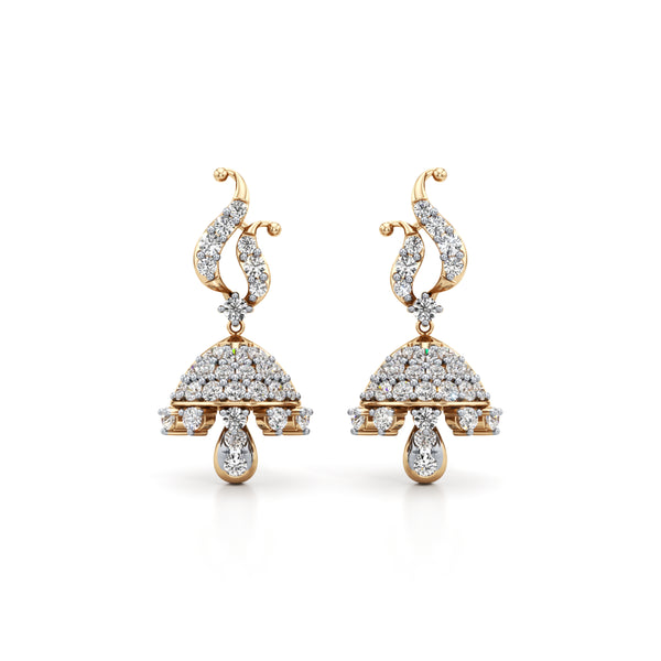 Bling Jhumka Diamond Earrings