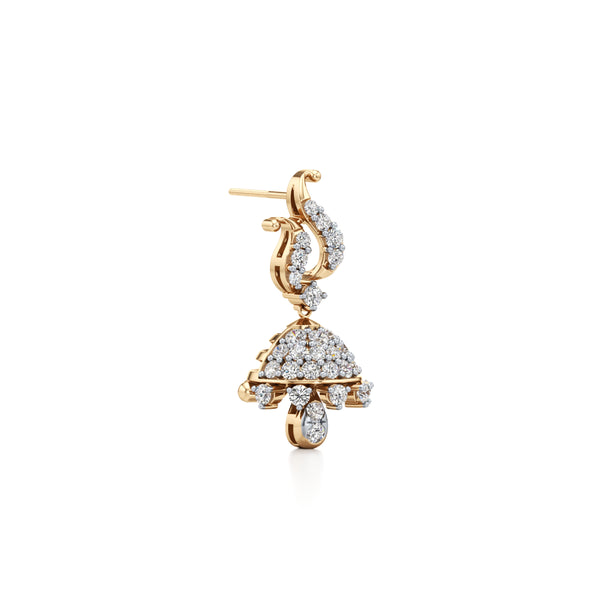 Bling Jhumka Diamond Earrings
