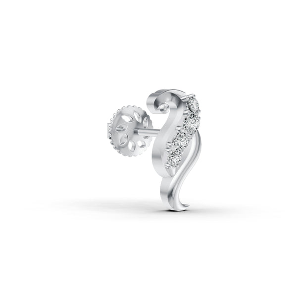 Swirl Spark Diamond Nosepin