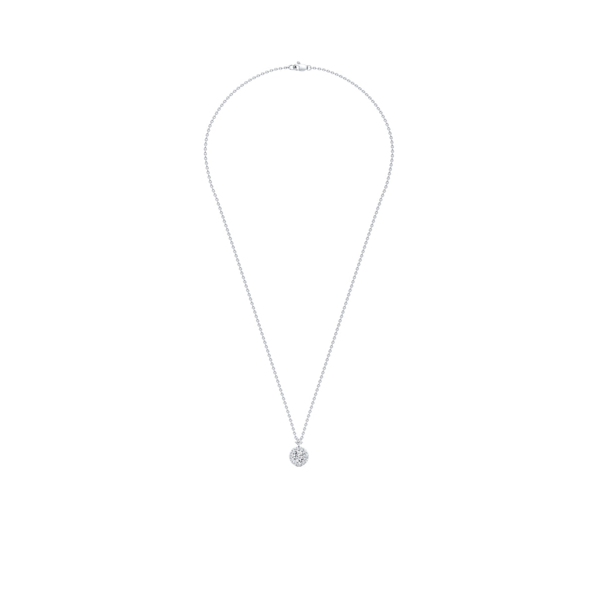 Halo of Solitaire Starlight Diamond Pendant