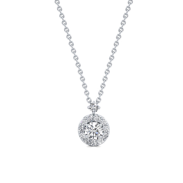Halo of Solitaire Starlight Diamond Pendant