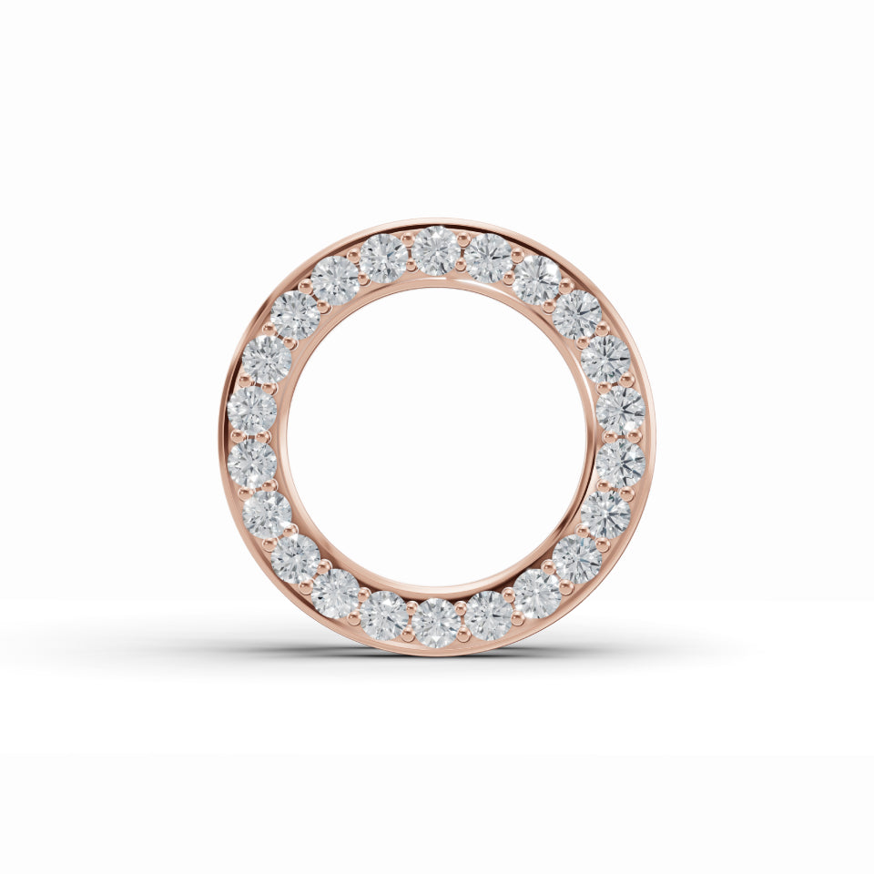 Lucky Circle Hoop Diamond Pendant