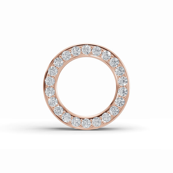 Lucky Circle Hoop Diamond Pendant