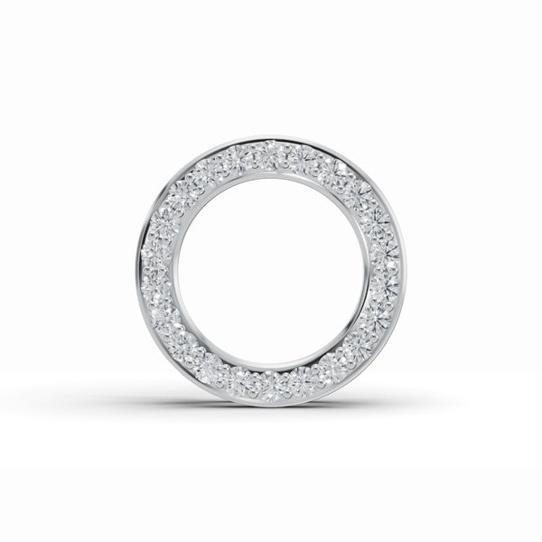 Lucky Circle Hoop Diamond Pendant