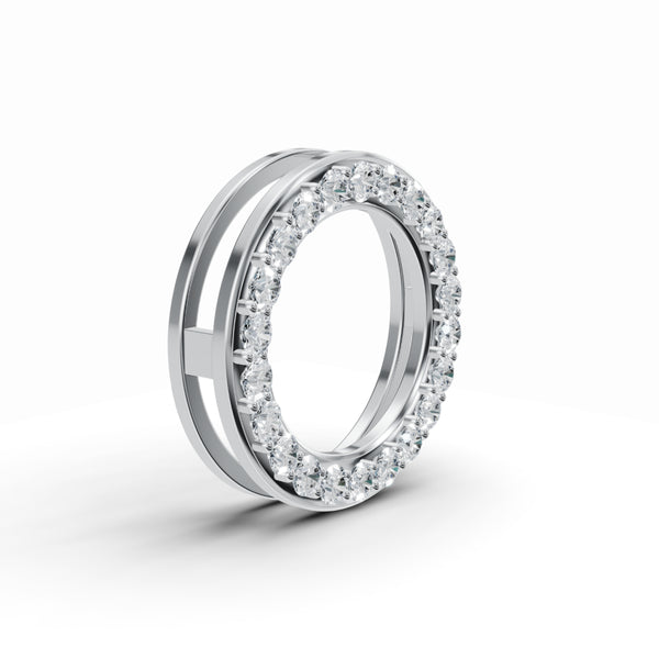 Lucky Circle Hoop Diamond Pendant