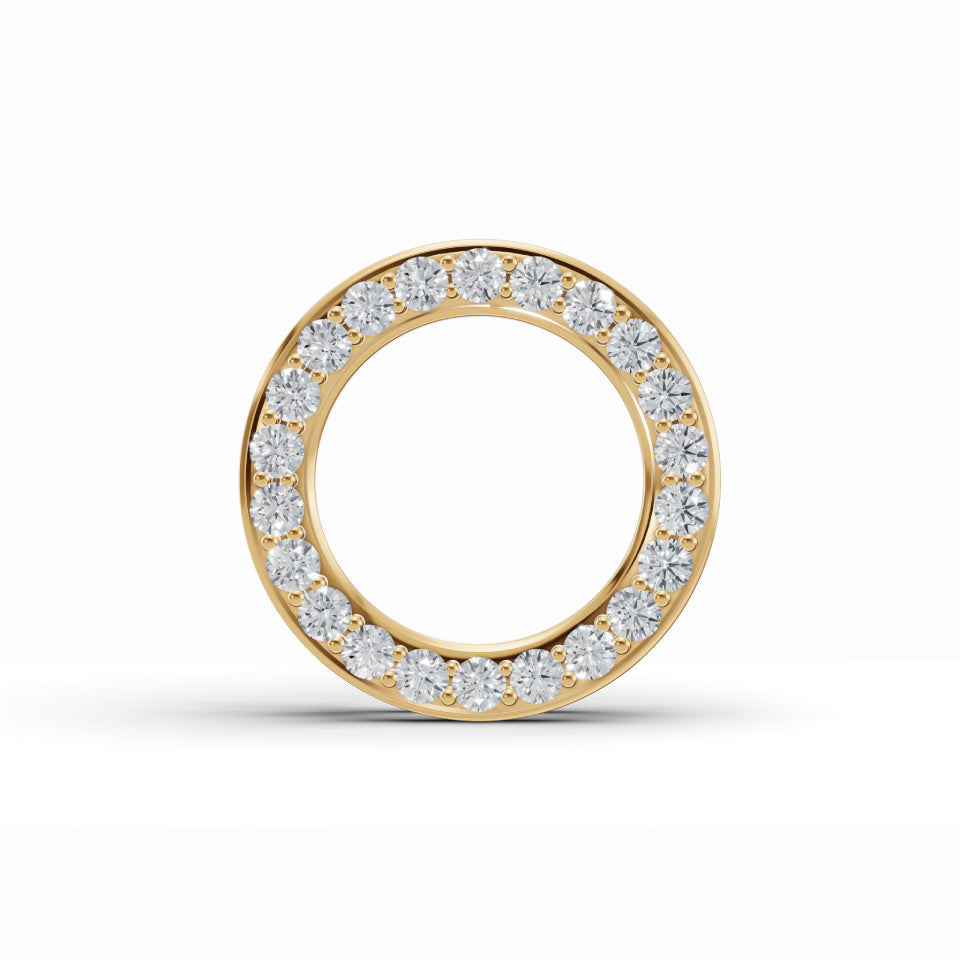 Lucky Circle Hoop Diamond Pendant