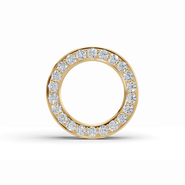 Lucky Circle Hoop Diamond Pendant
