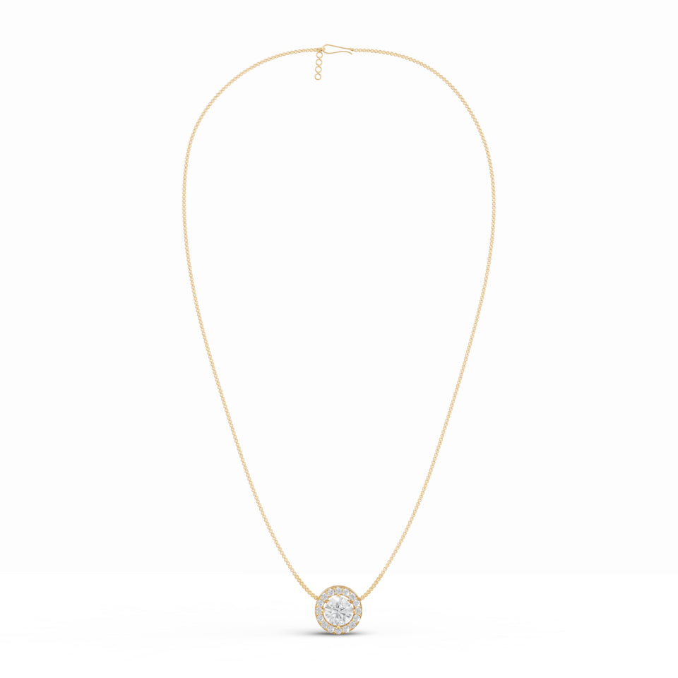 Aurelia Solitaire Diamond Pendant