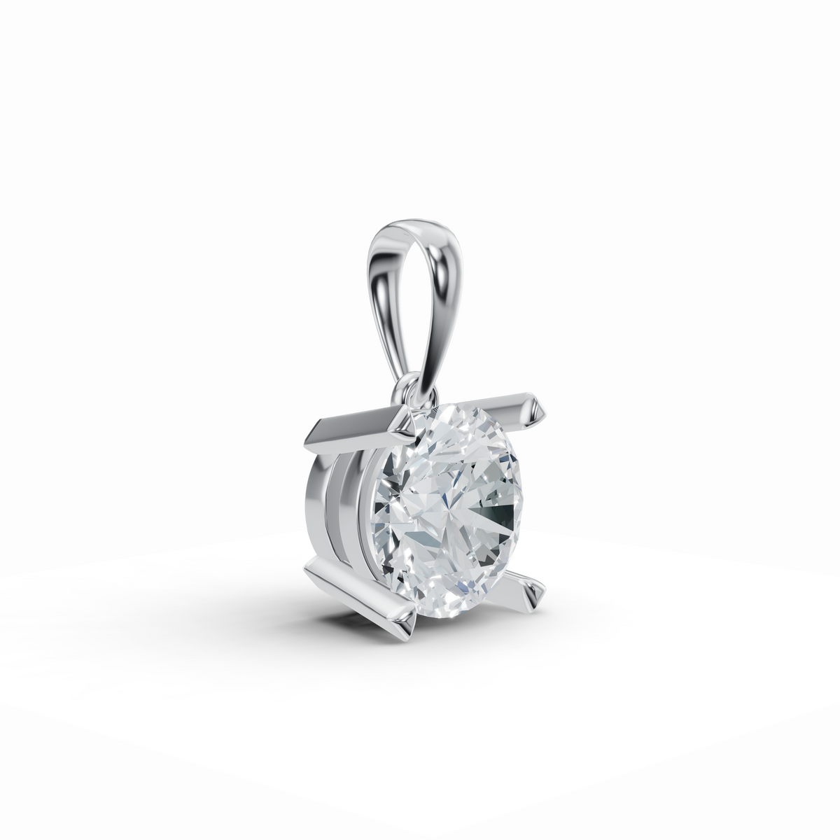 Sparkling Solo Solitaire Diamond Pendant