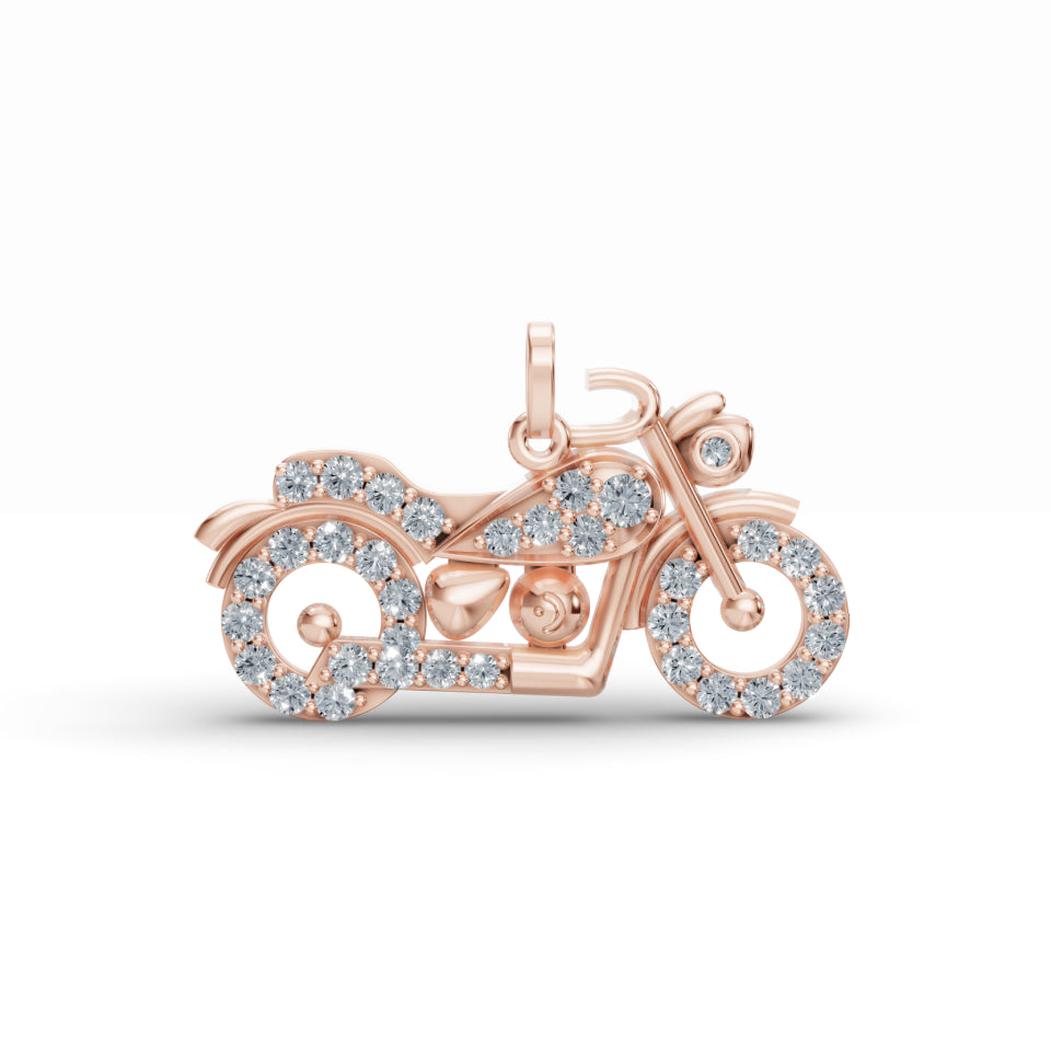 Biker Charm Diamond Pendant