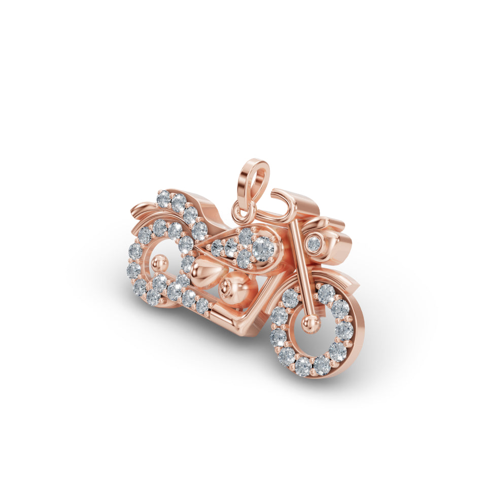 Biker Charm Diamond Pendant