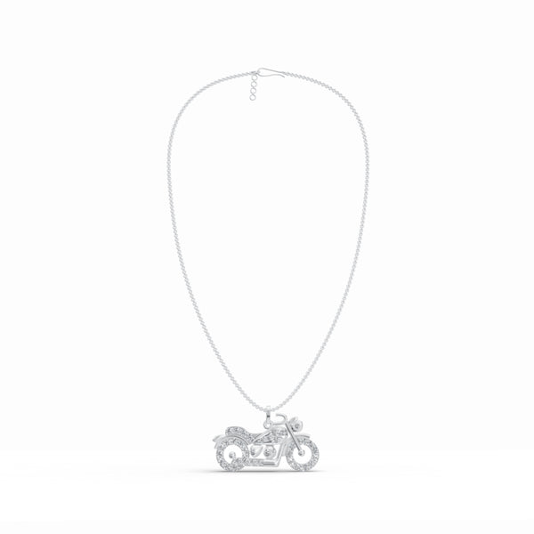 Biker Charm Diamond Pendant
