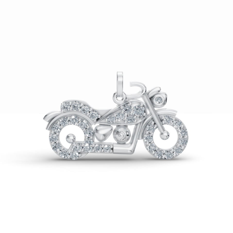 Biker Charm Diamond Pendant