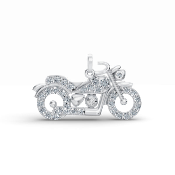 Biker Charm Diamond Pendant