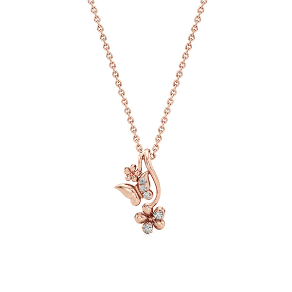Butterfly's Garden Diamond Pendant