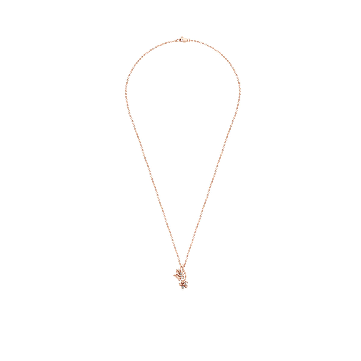 Butterfly's Garden Diamond Pendant