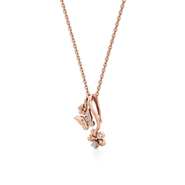 Butterfly's Garden Diamond Pendant