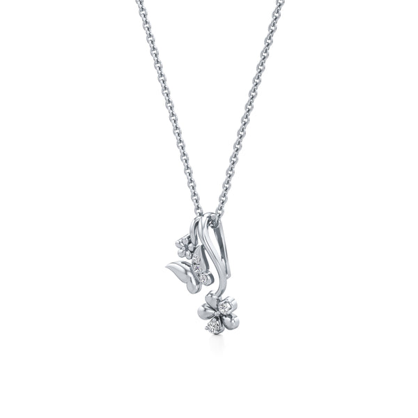Butterfly's Garden Diamond Pendant