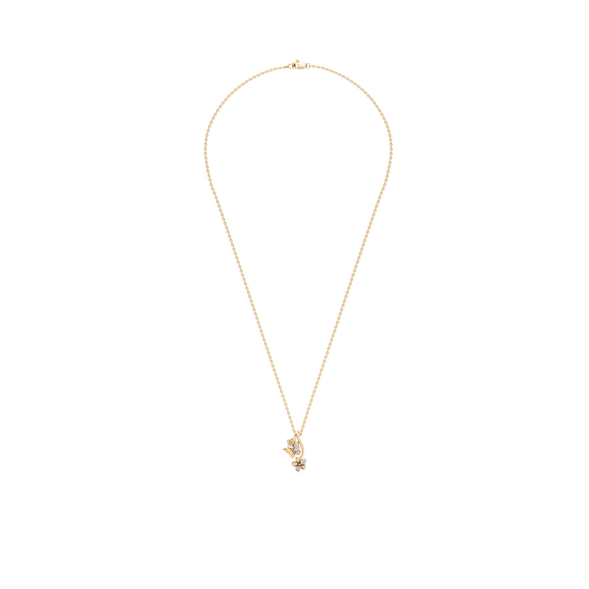 Butterfly's Garden Diamond Pendant
