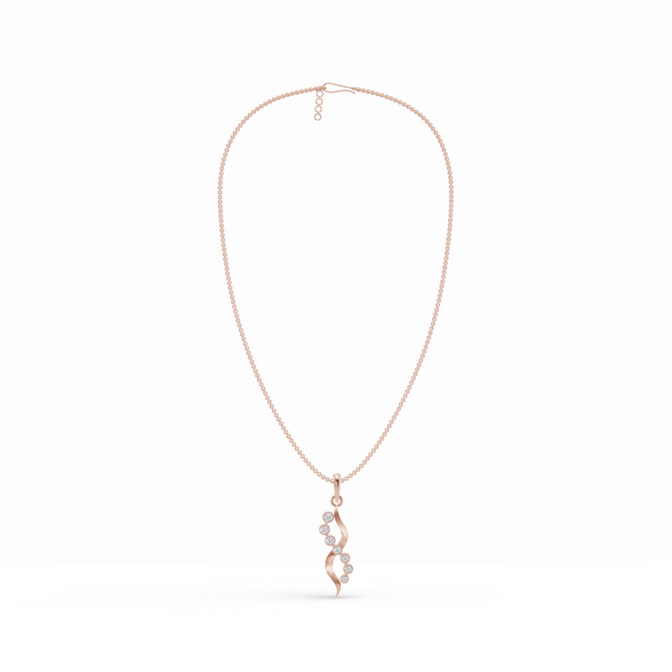 Half-sparkle Infinity Diamond Pendant