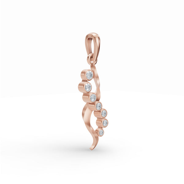 Half-sparkle Infinity Diamond Pendant