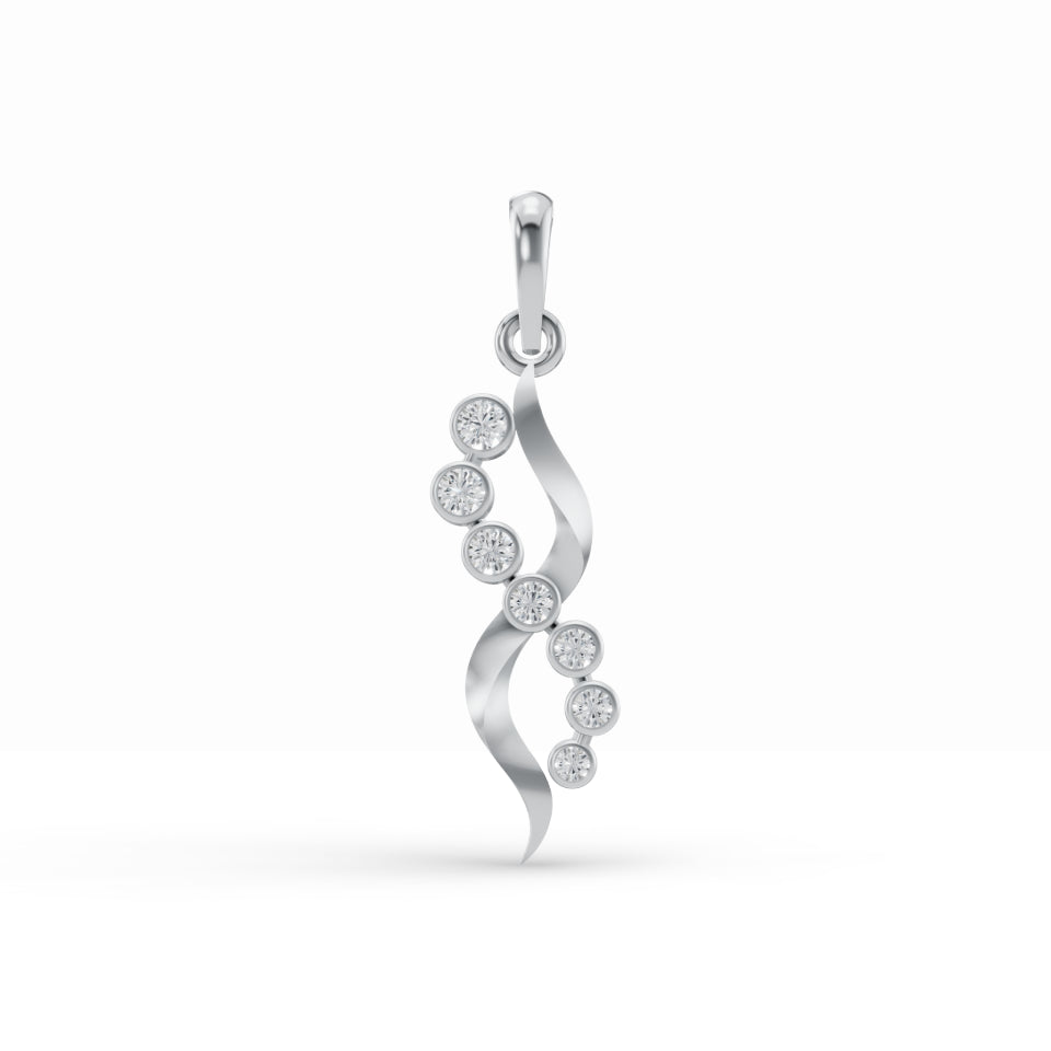 Half-sparkle Infinity Diamond Pendant