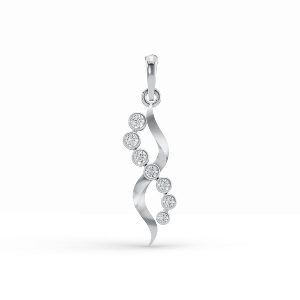 Half-sparkle Infinity Diamond Pendant
