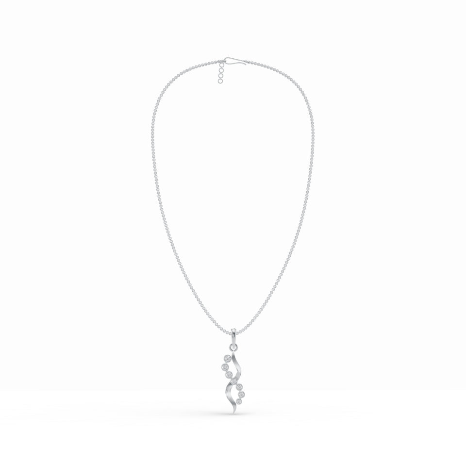 Half-sparkle Infinity Diamond Pendant