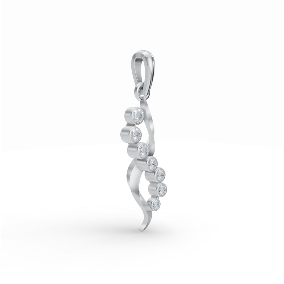 Half-sparkle Infinity Diamond Pendant