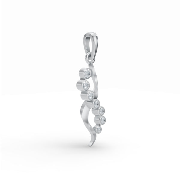 Half-sparkle Infinity Diamond Pendant