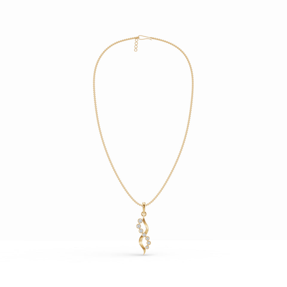 Half-sparkle Infinity Diamond Pendant