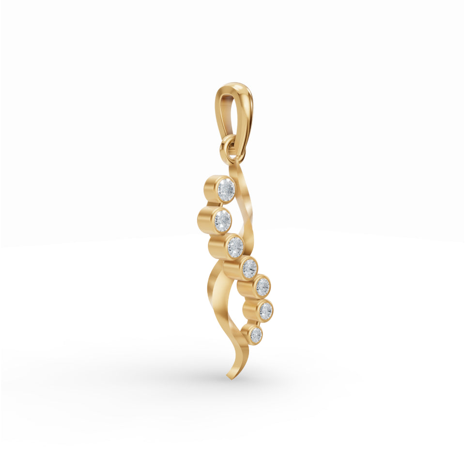 Half-sparkle Infinity Diamond Pendant