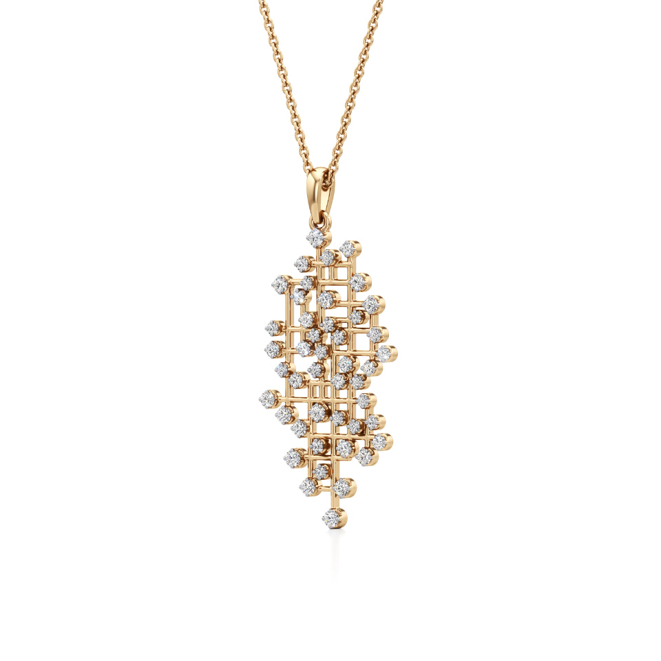 Sparkling Maze Diamond Pendant