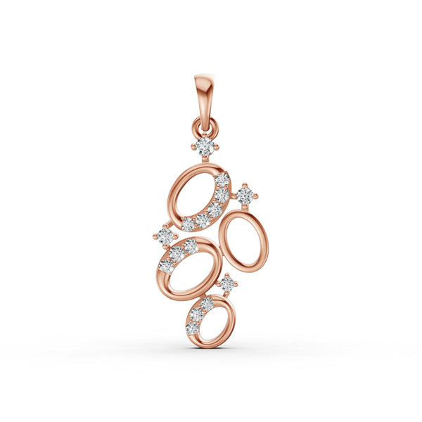 Cosmic Orbit Cluster Diamond Pendant & Earring Set