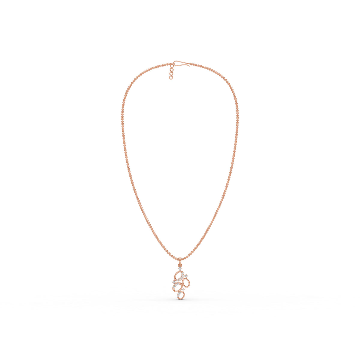 Cosmic Orbit Cluster Diamond Pendant