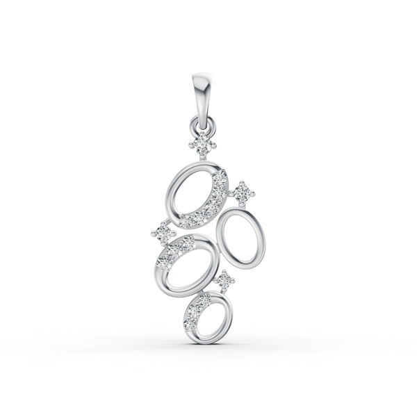Cosmic Orbit Cluster Diamond Pendant & Earring Set