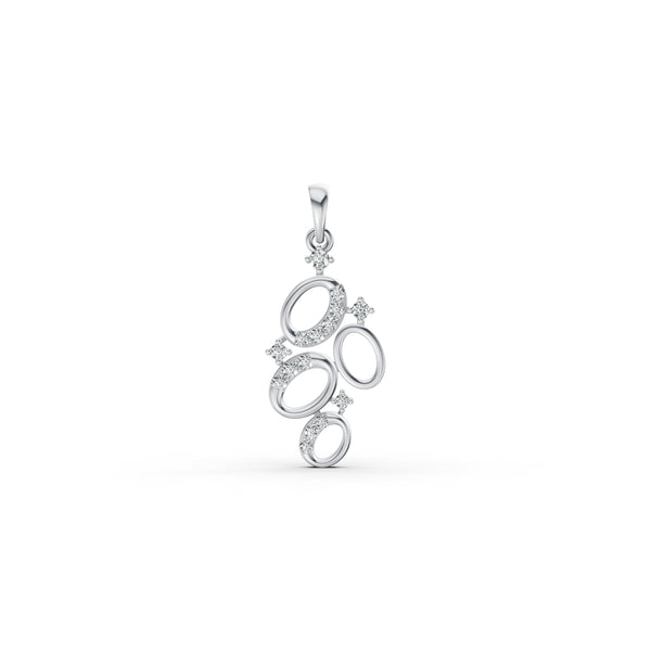 Cosmic Orbit Cluster Diamond Pendant