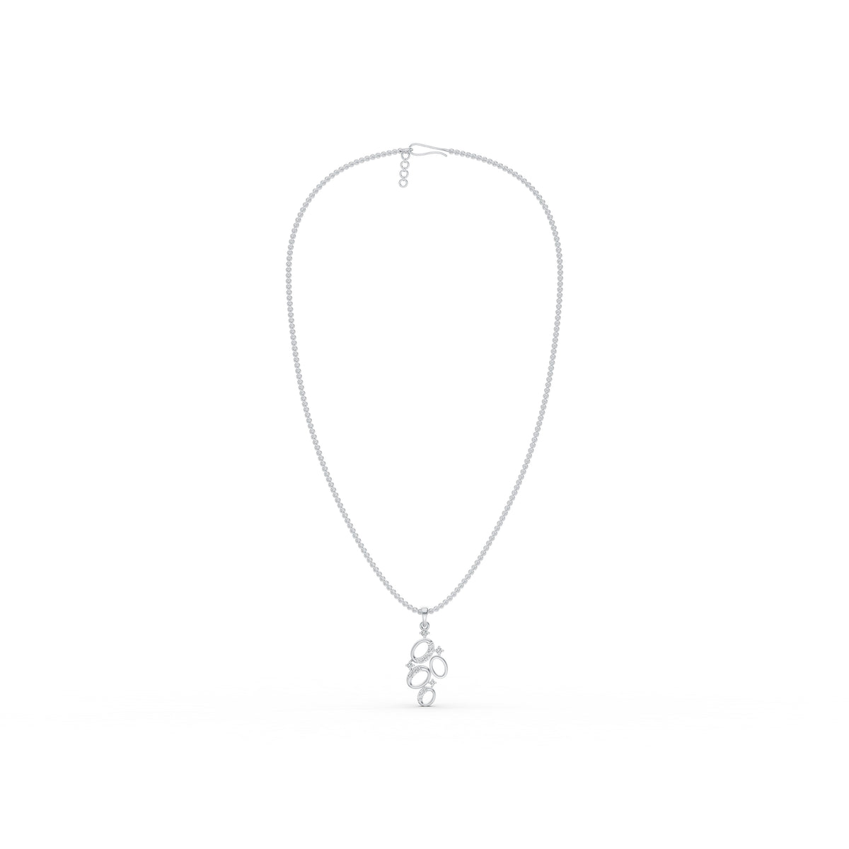 Cosmic Orbit Cluster Diamond Pendant